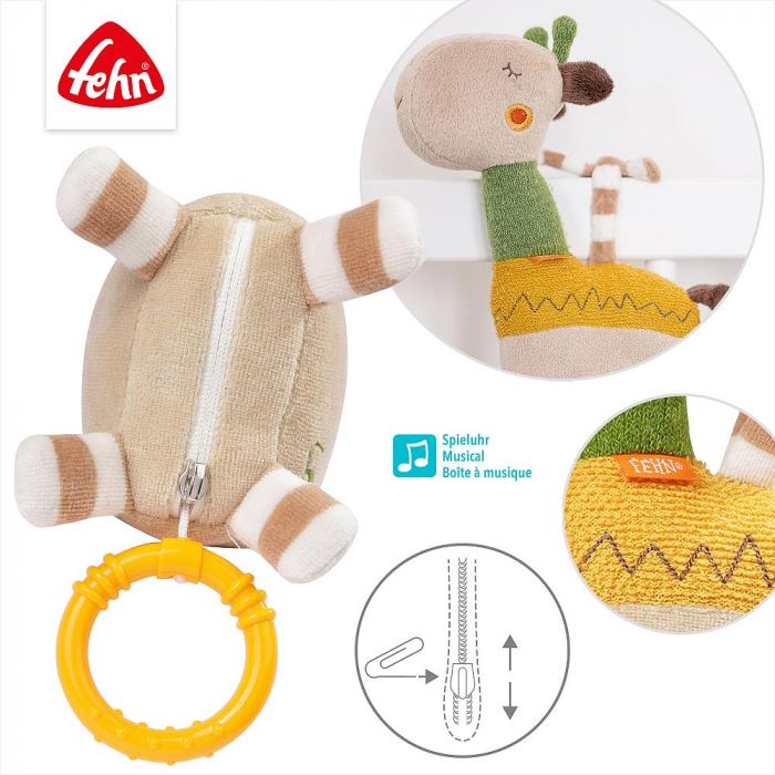 Musical Giraffe Plush Toy - Soft Cuddly with Lullaby Music & Removable Chime - Easy to Attach & Washable - Image 4