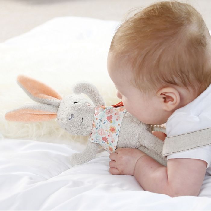 Musical Rabbit Soft Toy - Baby Toy with Removable Wind-Up Chime & Swan Lake Melody - Washable & Portable - Image 5