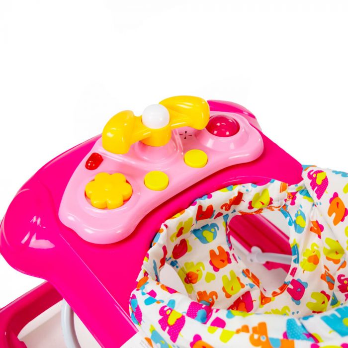 Asalvo Baby Walker - Pink Elephant - Image 2