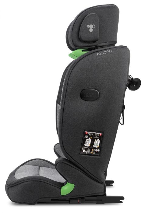 Osann Flux Isofix eXT i-Size Booster Seat - Secure Full Harness Up to 6 Years & 23 kg with NEW Sensor for Easy Installation - Universe Grey - Image 15