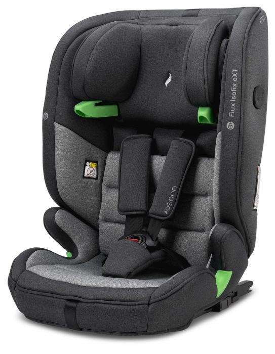 Osann Flux Isofix eXT i-Size Booster Seat - Secure Full Harness Up to 6 Years & 23 kg with NEW Sensor for Easy Installation - Universe Grey - Image 3
