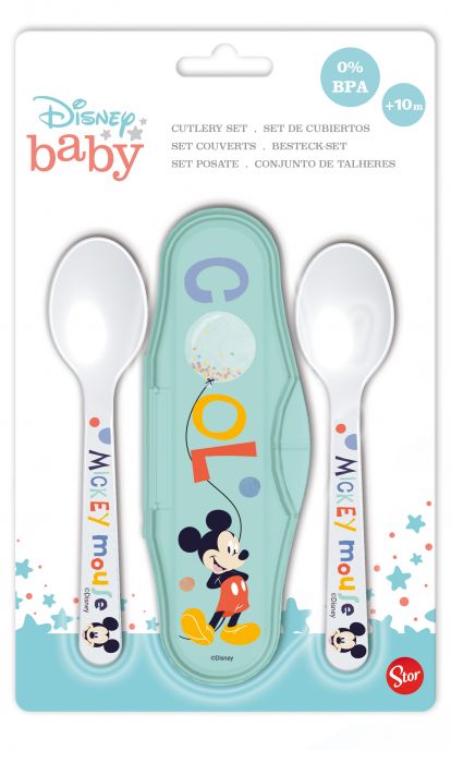 Set of 2 spoons with carrying case - Mickey Mouse - Image 4