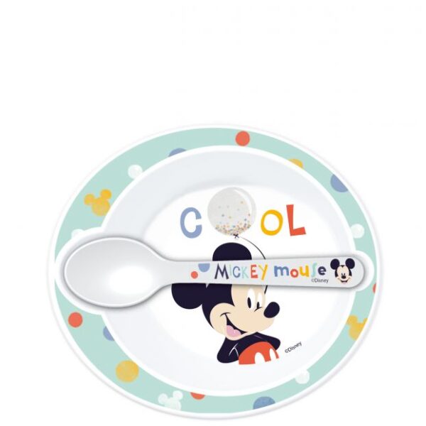 Microwavable Bowl & Spoon 2 piece set - Mickey Mouse