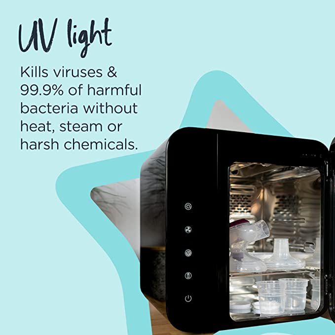 Tommee Tippee UV 3-in-1 Steriliser and Dryer for Baby Bottles and Accessories - Black - Image 4