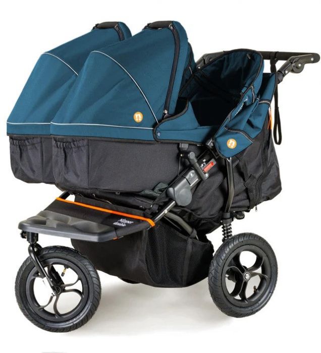 Out'n'About Nipper Double V5 Pushchair Lightweight, all-terrain buggy for two, suitable from birth to 4 years - Highland Blue - Image 7