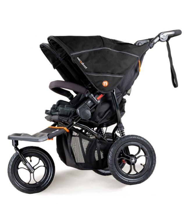 Out'n'About Nipper Double V5 Pushchair Lightweight, all-terrain buggy for two, suitable from birth to 4 years - Summit Black - Image 7