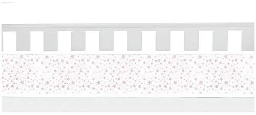 BreathableBaby Mesh Cot Bed Liner – Classic Collection – Fits 4 Sides – Safe Anti-Bumper Design – Twinkle Pink - Image 3