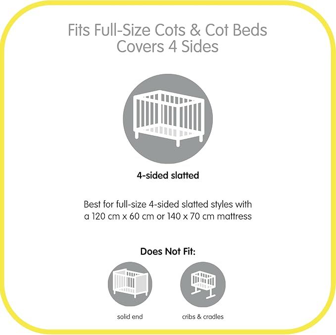 BreathableBaby Mesh Cot Bed Liner – Classic Collection – Fits 4 Sides – Safe Anti-Bumper Design – Woodland Walk - Image 4