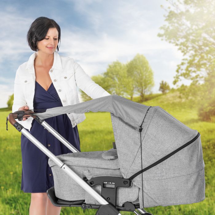 ShineSafe Universal UVF50 Protection Pram Sunshade - Grey - Image 9