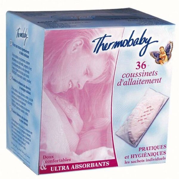 Thermobaby Disposable Breast Pads, Ultra Slim & Absorbant - Pack of 36