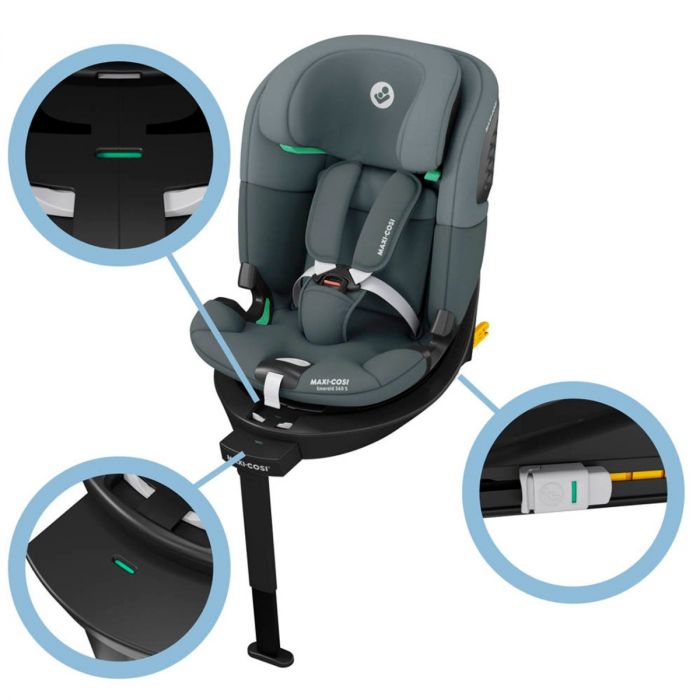 Maxi-Cosi Emerald 360 S i-Size Car Seat - Tonal Graphite - Image 8