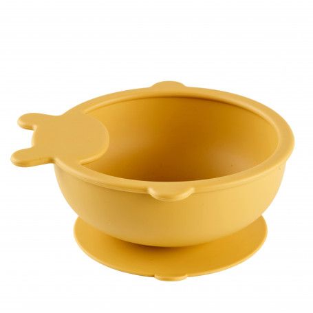 Thermobaby Silicone Suction Bowl – Ideal for Weaning & Self-Feeding - Mustard