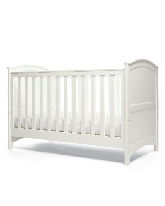 Mamas & Papas Flyn 3 Piece White Cotbed Range with Dresser Changer & Wardrobe - Image 10