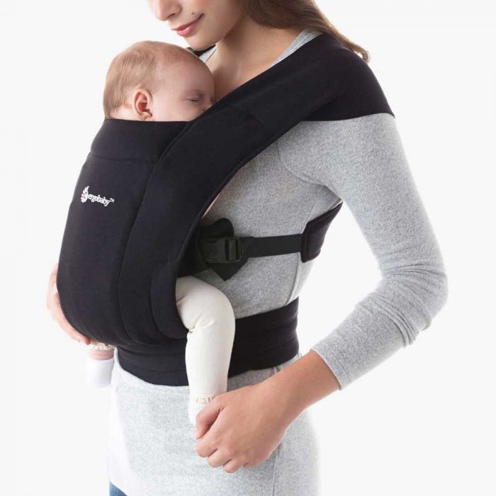 Ergobaby Embrace Baby Carrier for Newborns from Birth, Extra Soft and Ergonomic with Head Support - Pure Black - Image 7