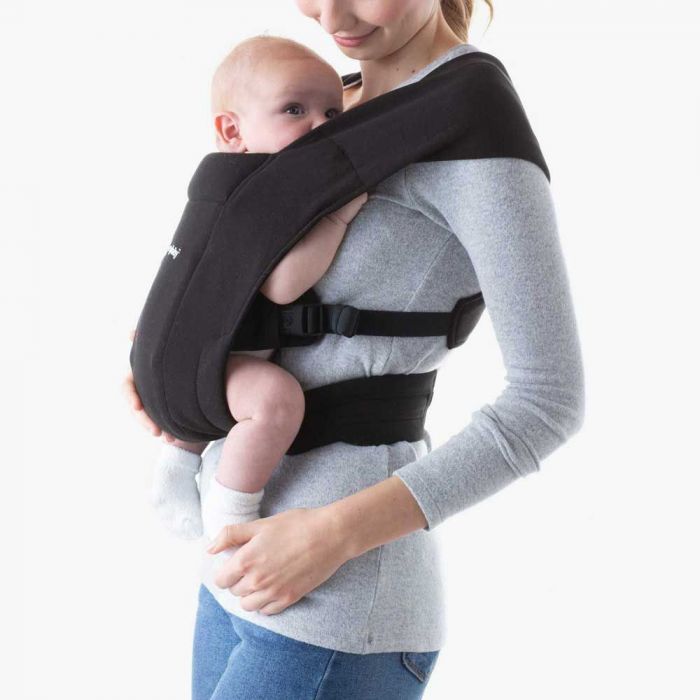 Ergobaby Embrace Baby Carrier for Newborns from Birth, Extra Soft and Ergonomic with Head Support - Pure Black - Image 6