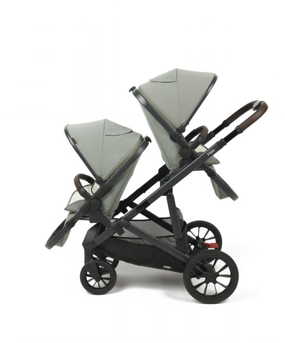 Babylo Zummi Halo Travel System (includes seat unit, carrycot, car seat adaptors, seat liner, organiser, cupholder & rain cover) - Sage Green - Image 18