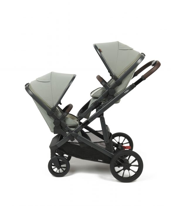 Babylo Zummi Halo Travel System (includes seat unit, carrycot, car seat adaptors, seat liner, organiser, cupholder & rain cover) - Sage Green - Image 19