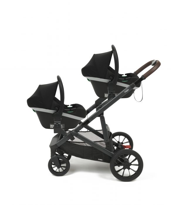 Babylo Zummi Halo Travel System (includes seat unit, carrycot, car seat adaptors, seat liner, organiser, cupholder & rain cover) - Sage Green - Image 23
