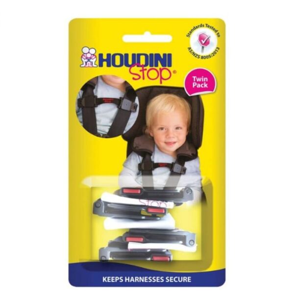 Houdini Stop Chest Strap Twin Pack - Prevents Children Escaping from Car Seat or Buggy Harness