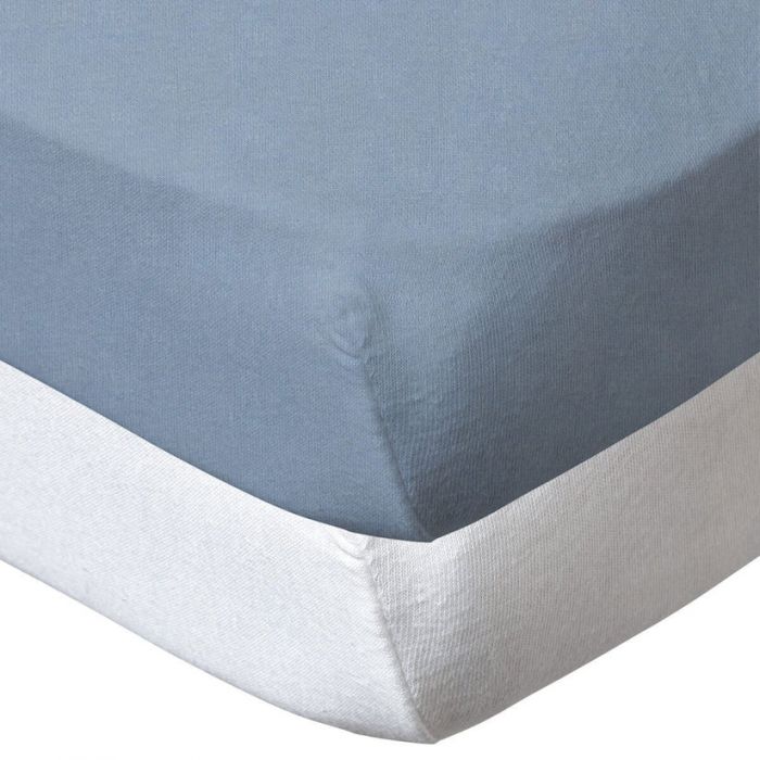 Babycalin 2-Pack Cot Fitted Sheets – 120x60 cm – 100% Cotton – White & Blue