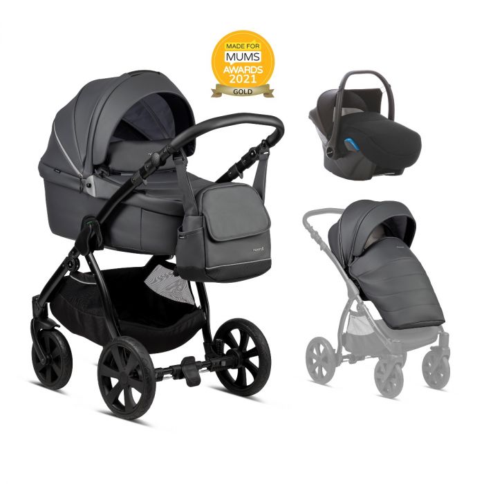 Noordi FJORDI 3 IN 1 Travel System - Leather Finish Shadow Grey - Image 8