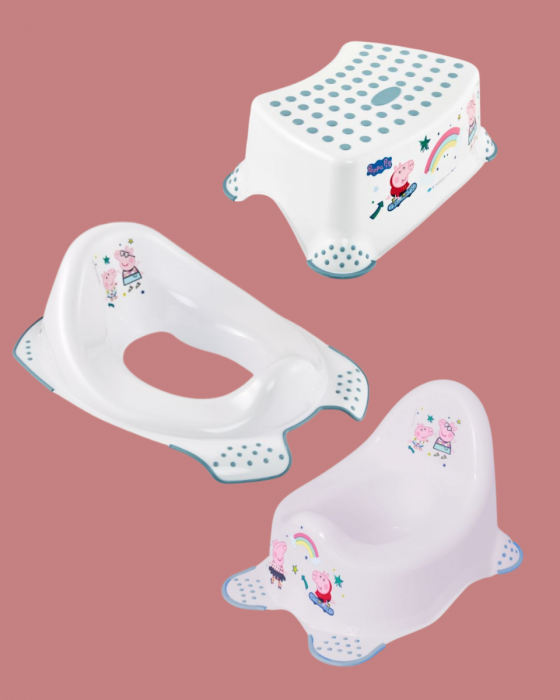 Keeper Peppa Pig Toilet Training Bundle – Potty, Toilet Trainer & Non-Slip Step Stool