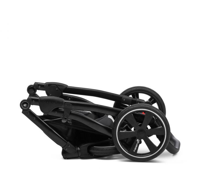 Noordi Sole.Go 3 in 1 Pram, Travel System includes Chassis, Carrycot, Seat Unit, Bumper bar, Mattress, Pram Bag, Raincover, Insect net, Cup Holder, Car seat & adaptors - Black - Image 5