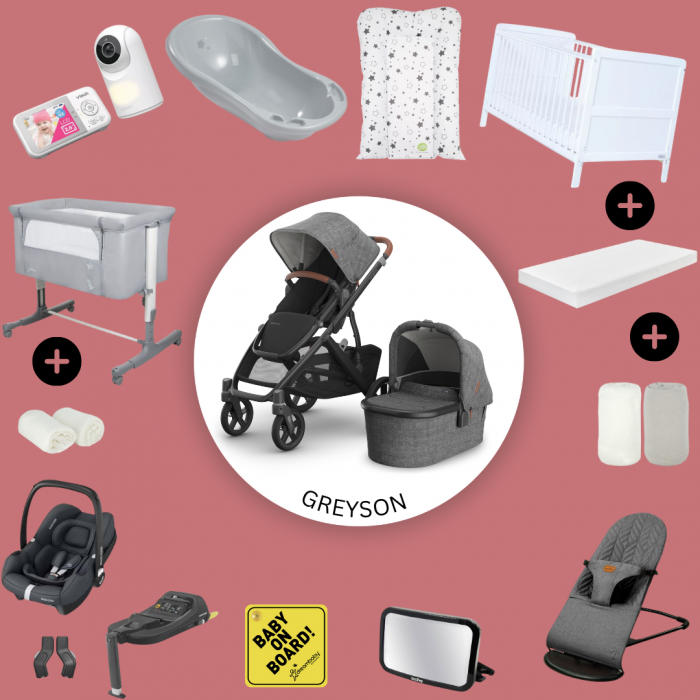 Uppababy Vista V3 Ultimate Newborn Bundle - Greyson
